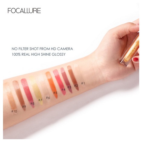FA153-Son Môi FOCALLURE Căng Mọng Lấp Lánh Sáng Bóng Có 10 Màu 3g | BigBuy360 - bigbuy360.vn