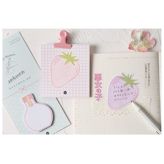 Washitape set giấy note hoa, mèo, dâu tây