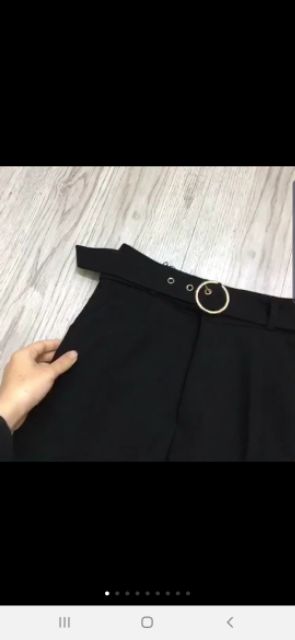 quần ống rộng kèm đai, quần ống suông kèm đai