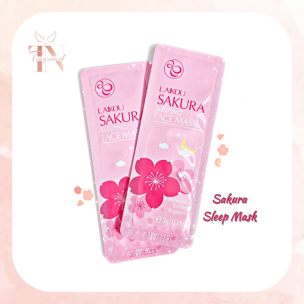 Mặt Nạ Ngủ Hoa Anh Đào Sakura Chính Hãng Laikou - Sáng Da Dưỡng Ẩm Phục Hồi Da