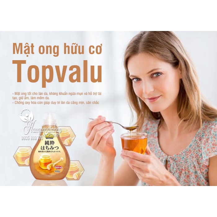 Mật ong hữu cơ Topvalu 500g Nhật Bản - Món quà sức khỏe