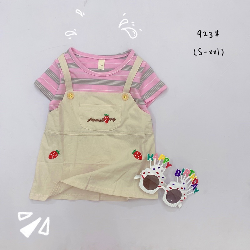 Mẫu Váy Trẻ Em Áo Kèm Yếm Liền Cho Bé Gái 6-12kg Hàng QCCC Loại 1