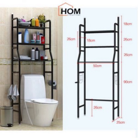 [Hàng Cao Cấp] Kệ Toilet 3 tầng đa năng, Kệ Nhà Vệ Sinh Toilet cao cấp