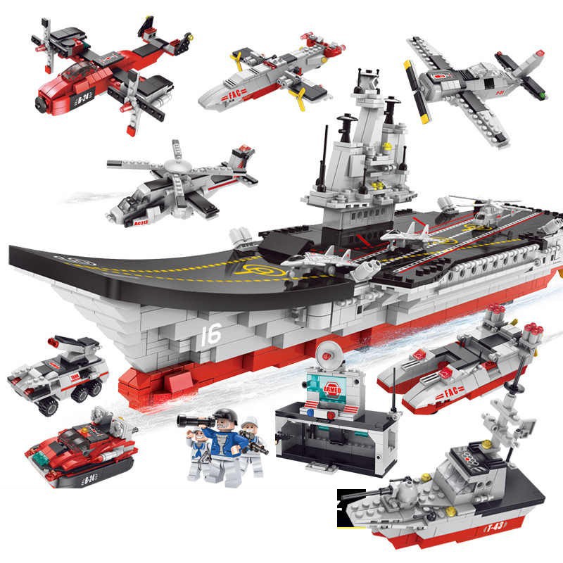 Lego lắp ráp siêu tầu sân bay 1265 chi tiết, lắp được 25 mô hình khác nhau