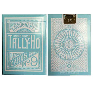  Bài ảo thuật : Tally ho fan back (xanh)  H-11410