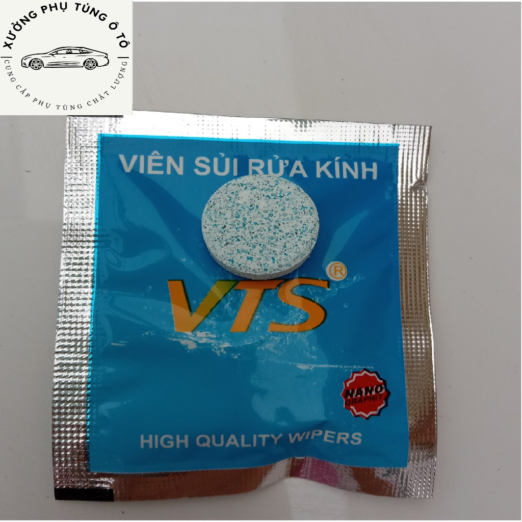 Viên sủi rửa kính ô tô VTS, tiện dụng, tẩy sạch kính, tạo hiệu ứng lá sen.