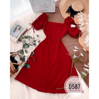Bigsize Đầm tay rút D587
