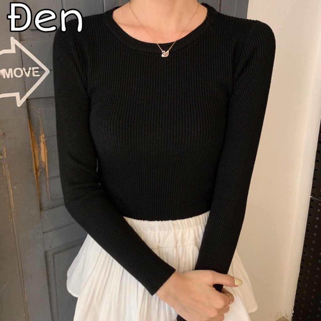 (FREESHIP+VIDEO THẬT) Áo len tơ, tăm cổ tròn | BigBuy360 - bigbuy360.vn