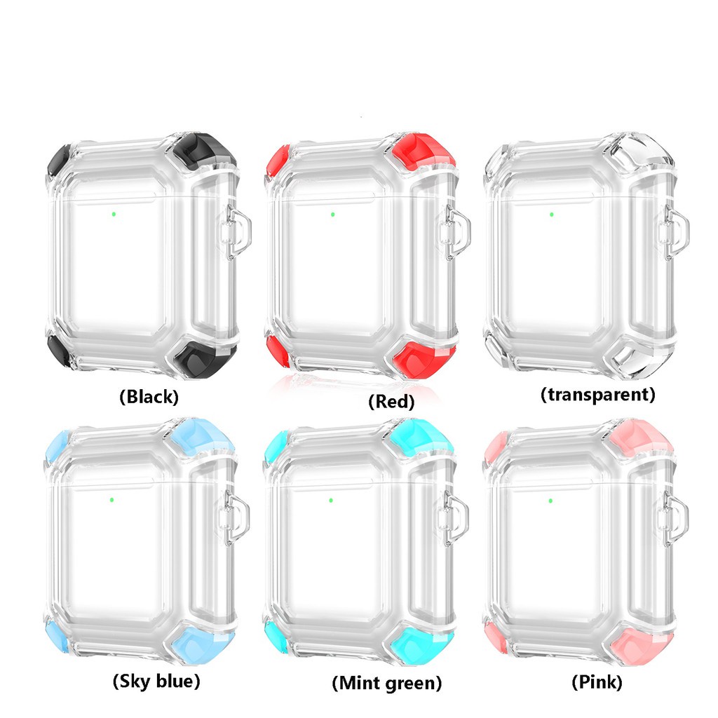 Vỏ Bảo Vệ Hộp Sạc Tai Nghe compatible AirPods 1 2 Apple Kèm Móc Khóa