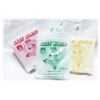 Bịch 12 Gói Bông Ráy Tai Baby World