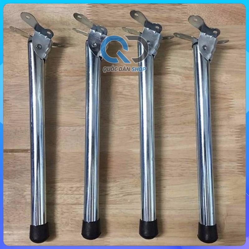 Bộ 4 chân bàn xếp tròn mạ kẽm - chân dày chắc chắn