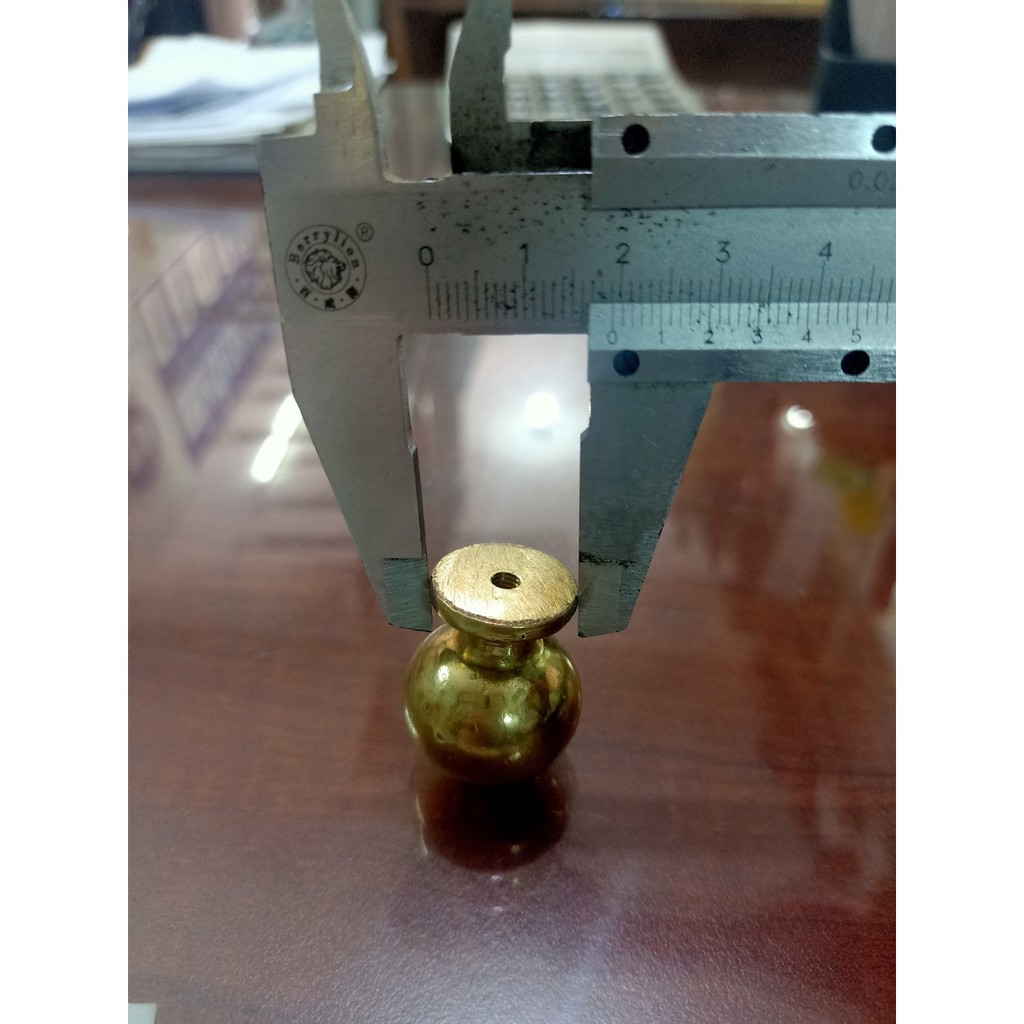 Núm tủ bi Đồng thau nguyên khối KD030
