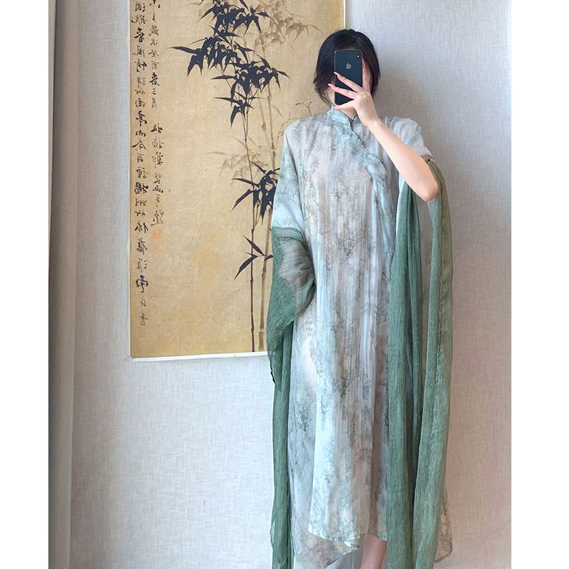Đầm Dáng Rộng Phong Cách Trung Hoa Cổ Điển Thời Trang Mùa Thu Mới 2022