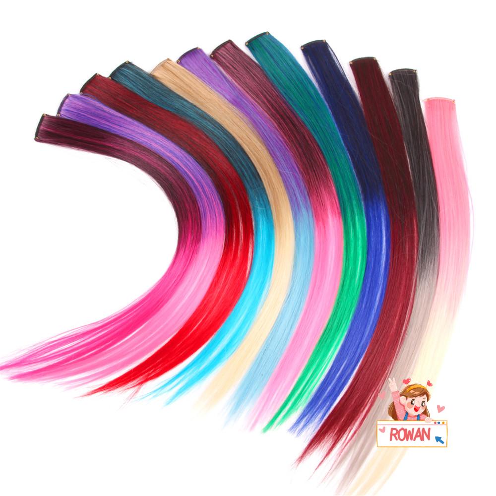 Tóc Giả Có Kẹp Nối Nhiều Màu Bằng Sợi Tổng Hợp Dành Cho Nữ