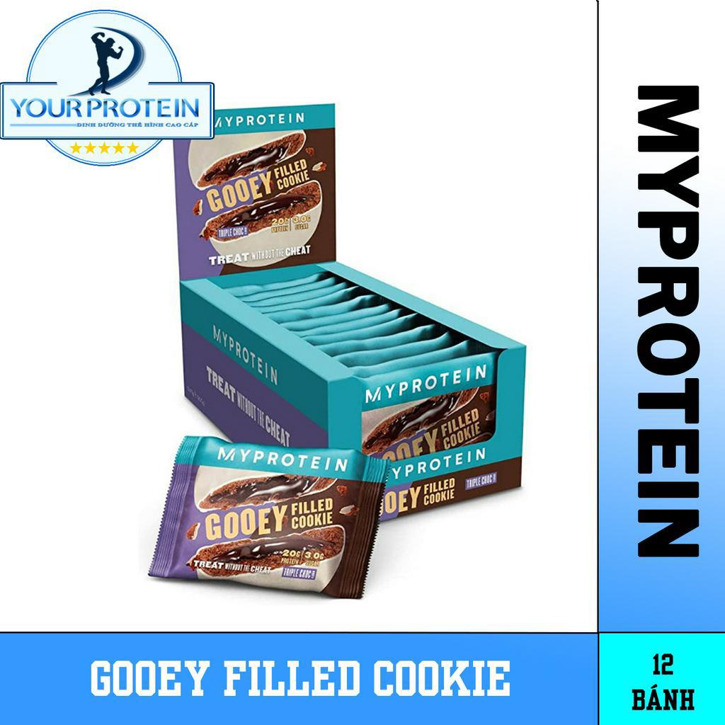 Myprotein - Bánh Protein Gooey Filled Cookie Vị Triple Chocolate - 1 Hộp 12 bánh