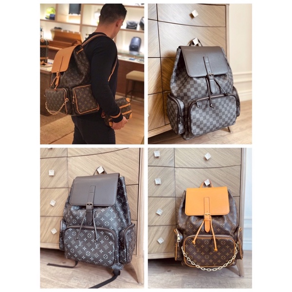 Balo Lv hoạ tiết các màu size 33x46 da thật-phukien.changshouse