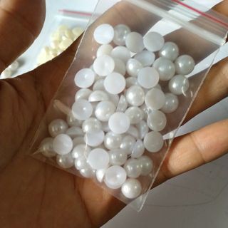 Gói 10gam hạt bẹt ngọc trai nhựa  dán 8mm