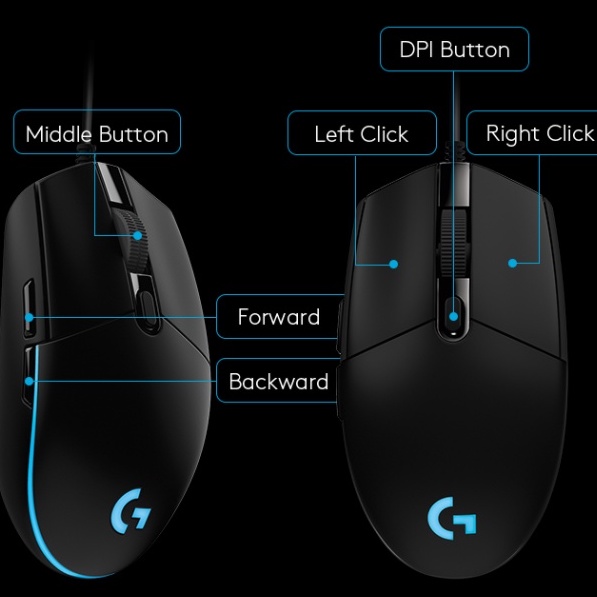 Chuột máy tính có dây gaming giá rẻ LOGITECH G102 - Bảo hành 12 tháng