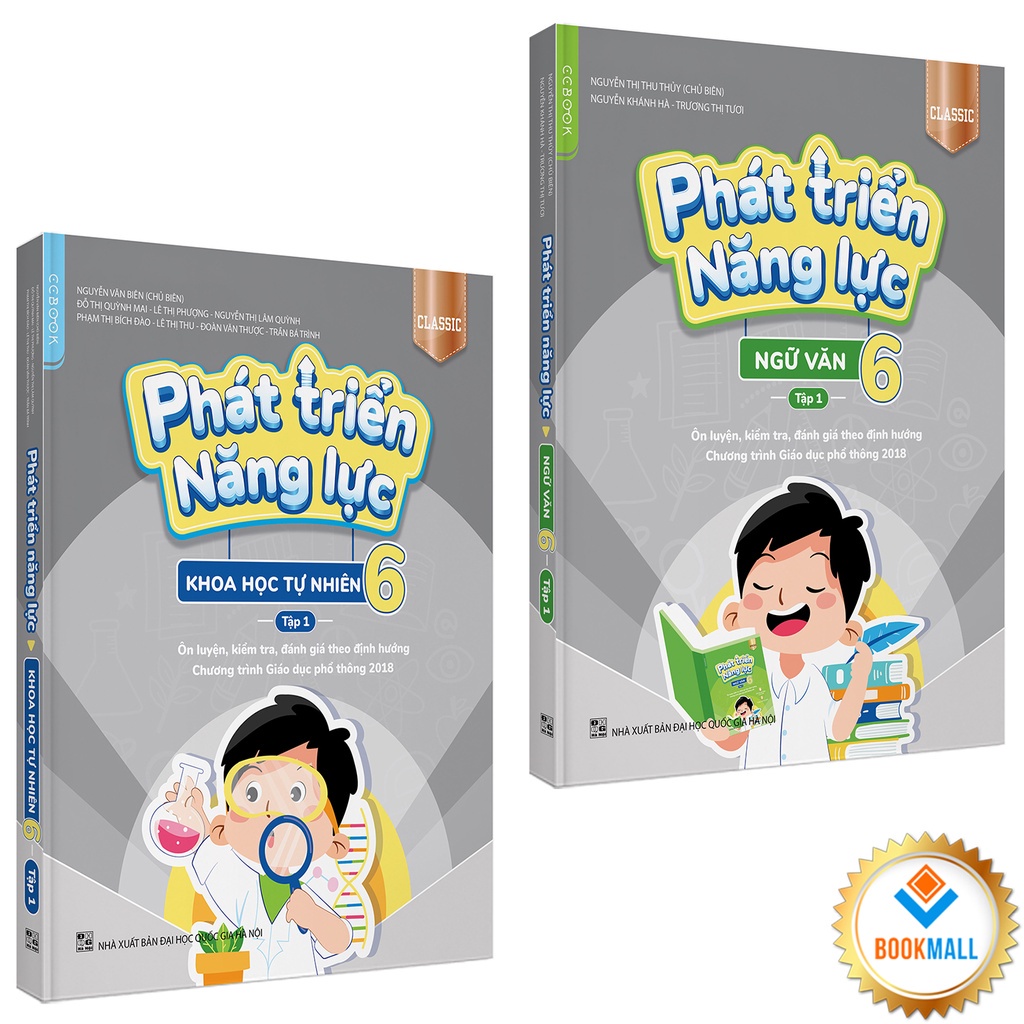 Sách - Combo 2 cuốn: Phát Triển Năng Lực - Khoa Học Tự Nhiên + Văn 6 - CLasic tập 1