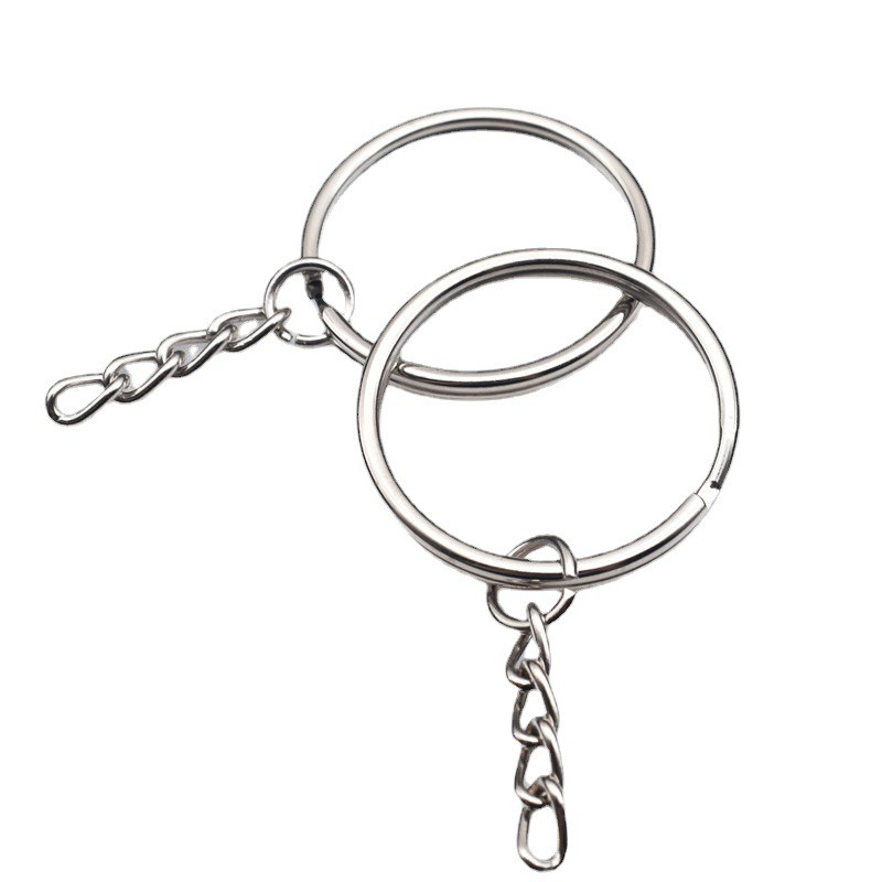 Bộ 10 Móc Khóa Bằng Sắt Móc Khóa Sắt Vòng Đôi Đơn Giản