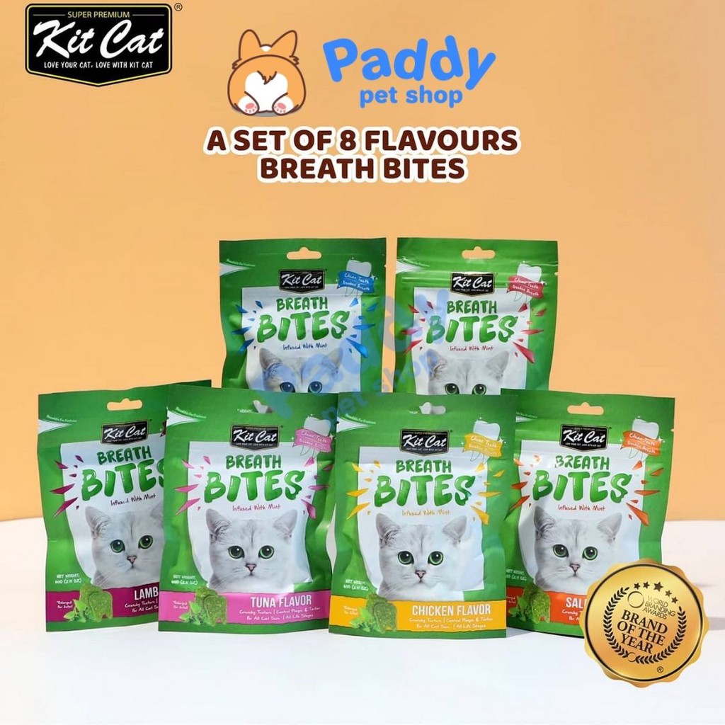 Snack Sạch Răng Cho Mèo Kit Cat Breath Bites (60g)