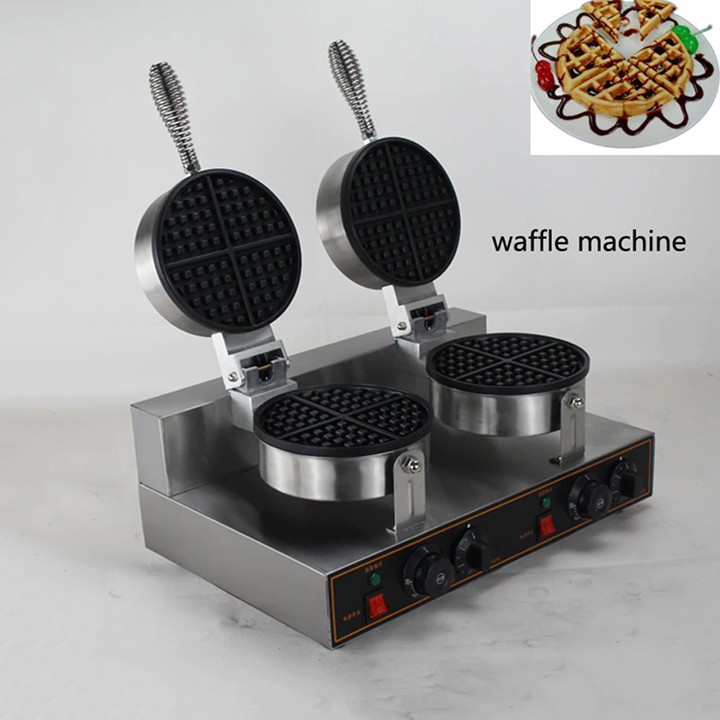 [Mã SKAMCLU9 giảm 10% đơn 100K] Máy làm bánh kẹp - bánh waffle công nghiệp Đôi