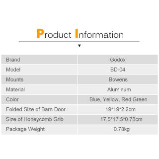 Bộ Đèn Flash Godox Bd-04 Cho Máy Ảnh