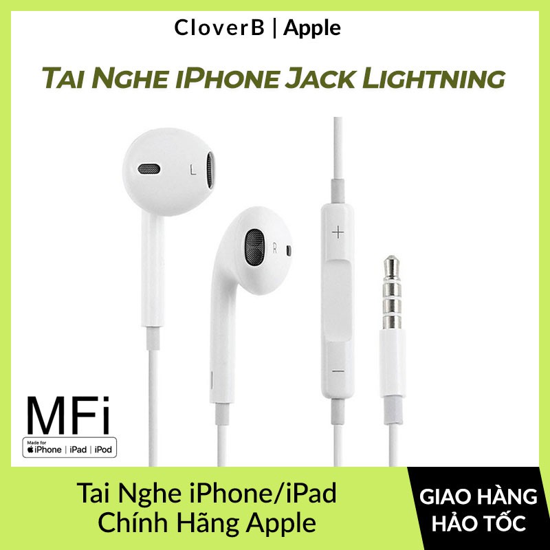 Tai Nghe iPhone 6 Chính Hãng Apple Zin Bóc Máy Dùng Cho iPhone 5, 6/6s, 6 Plus /6s Plus, Âm Thanh Hay