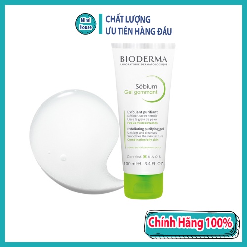 Gel tẩy tế bào chết làm mịn da Bioderma Sebium Gel Gommant dành cho da dầu, da hỗn hợp, da nhạy cảm - 100ml - MiMi House