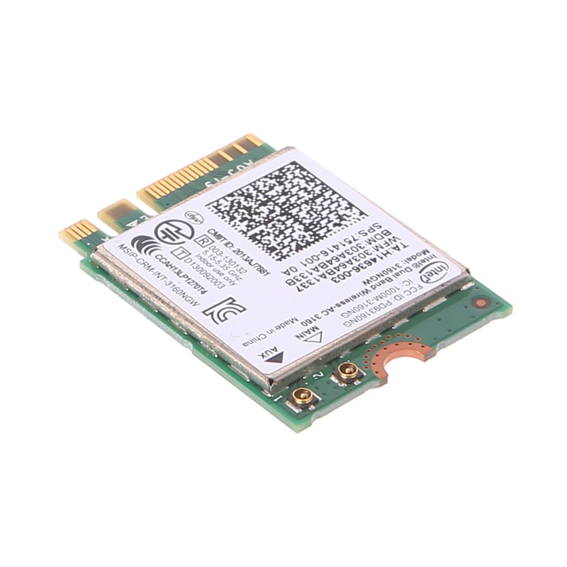 Thiết Bị Phát Wifi Băng Tần Kép Intel 802.11 Ac 3160 Ngw Ngff 4.0