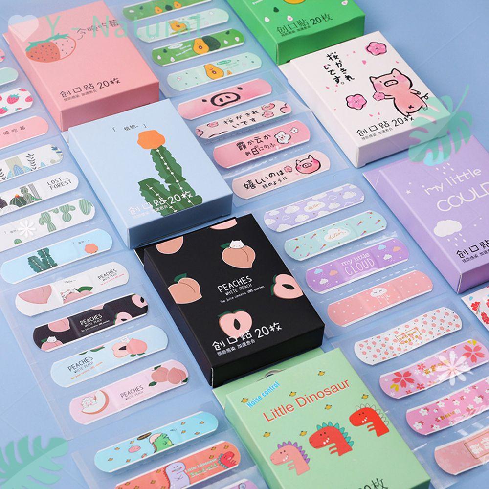 20Pcs/Box Cartoon Children's Waterproof Bandage Cute First Aid Hemostatic Band Aid Breathable Sterile Anti-wear Foot Stickers