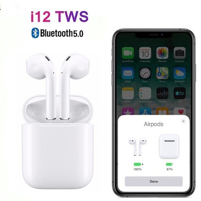 Tai nghe iphone/Tai nghe bluetooth không dây inpods i12 TWS