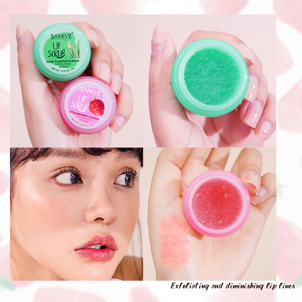 [Hàng mới về] Kem Dưỡng Môi Saniye K1134 Với Chiết Xuất Lô Hội Tẩy Tế Bào Chết Hiệu Quả