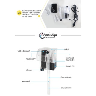 Lọc thác bể cá mini siêu trong suốt FL-01