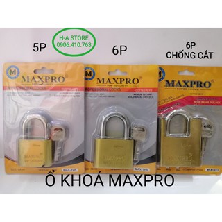 Ổ khóa cửa Maxpro 5p (50mm) / 6p (60mm) thường / chống cắt