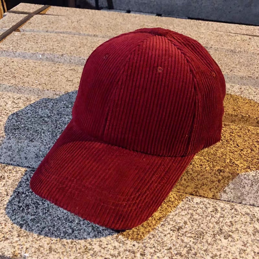 Mũ lưỡi Trai Nam Nữ Chất Gân Tăm Nhung Trơn Thoáng Mát, Nón kết unisex