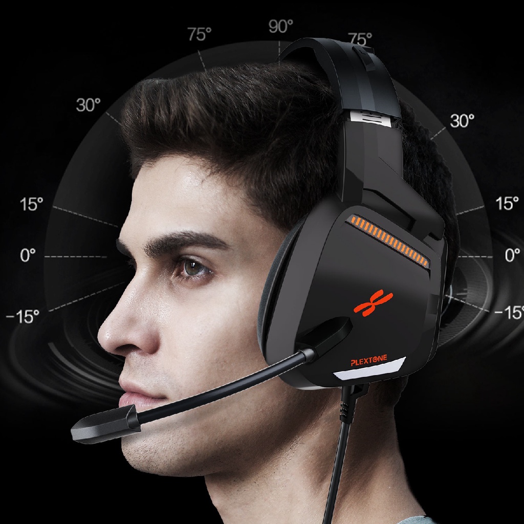 Tai nghe chụp tai gaming dành cho game thủ chuyên nghiệp Plextone G800 thiết kế over ear giúp chống ồn dây dù chống rối.