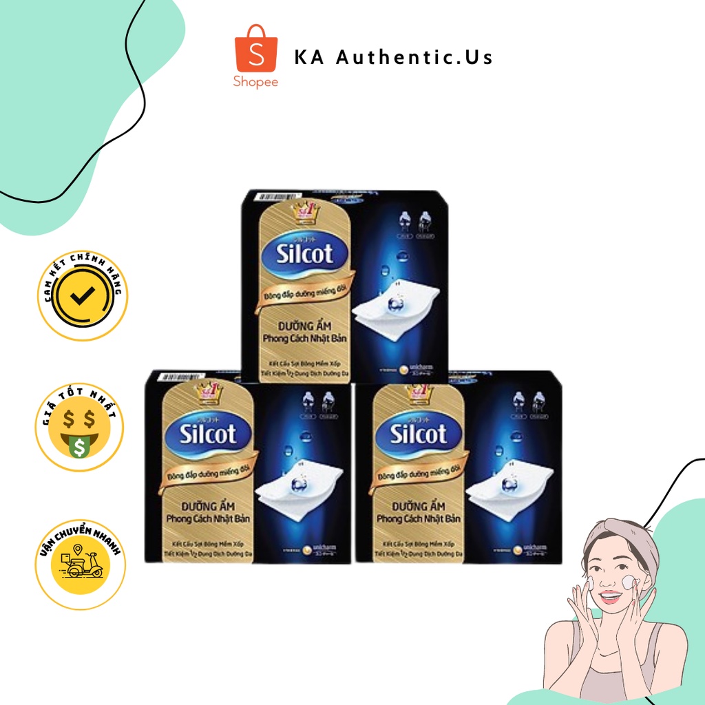 Bông Đắp Dưỡng Da Silcot 40 miếng đen
