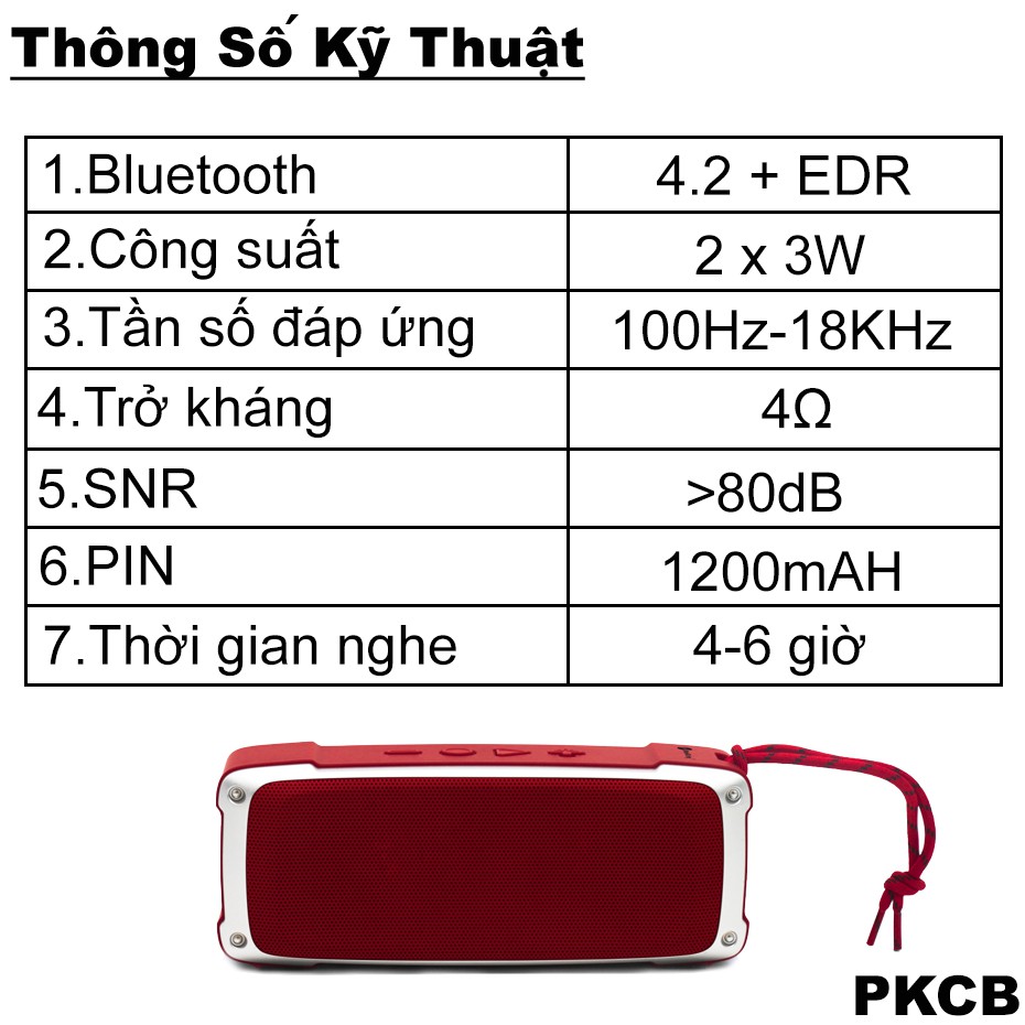 Loa Bluetooth Âm Bass To Hay Cao Cấp PKCB NR4020 Ngẫu Nhiên Chính Hãng