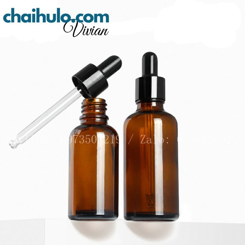 100ml - combo 30 lọ đựng tinh dầu , serum, tinh chất - Thuỷ tinh nâu chất lượng cao, bền đẹp