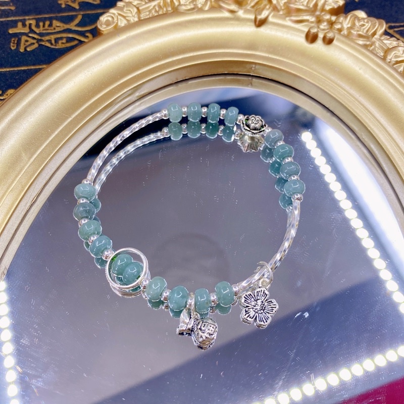 Vòng đá phong thuỷ mix charm bạc ☯ Hợp Ngũ Mệnh ☯ Hộ Thân, Bình An, Tài Lộc, May Mắn, Vạn Sự Hanh Thông