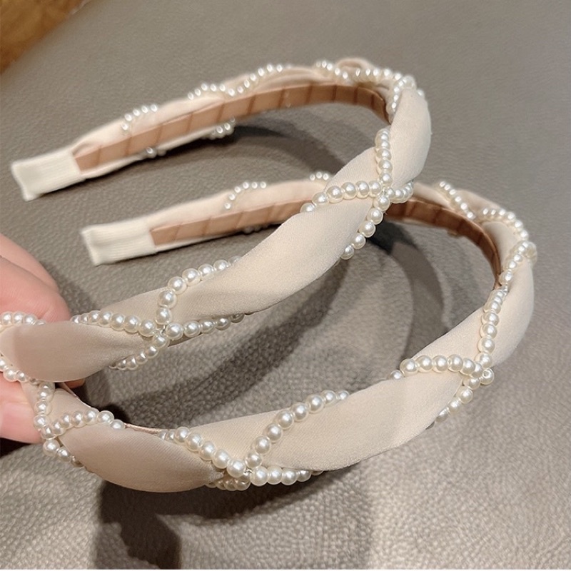 Bờm Cài Tóc Lalila Gắn Dây Đá Nhân Tạo Style Tiểu Thư Siêu Dễ Thương BT17