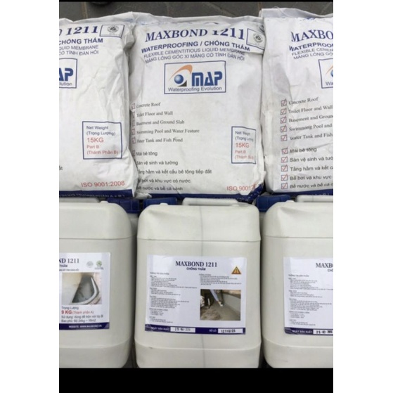 Maxbond 1211 (bộ 24 kg) chống thấm 2 thành phần gốc xi măng