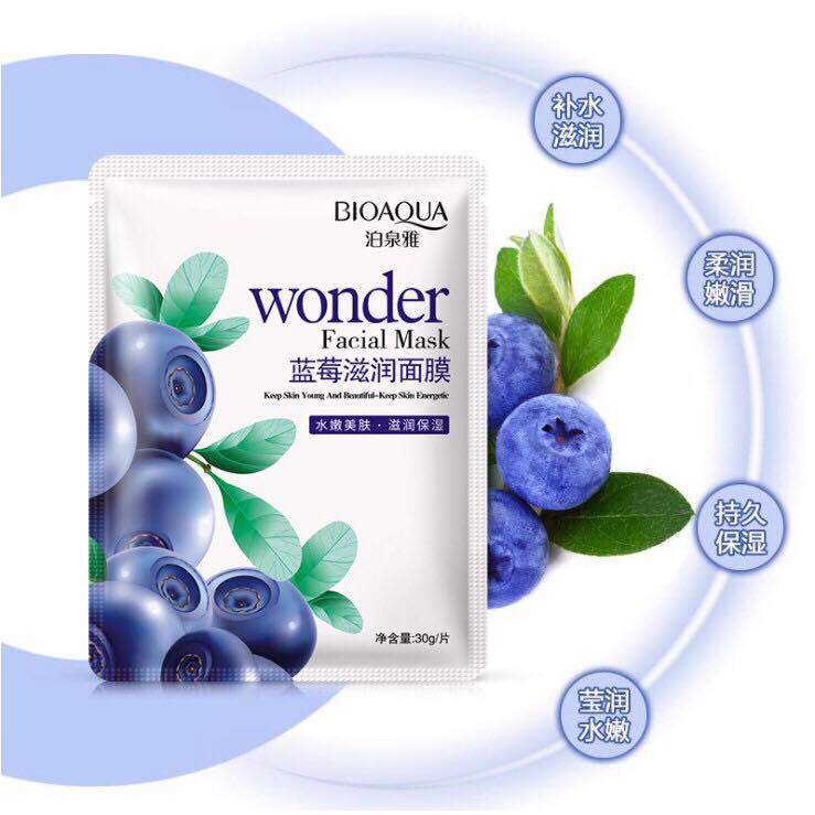 [RẺ VÔ ĐỊCH] Mặt nạ giấy dưỡng da mụn cấp ẩm thải độc việt quất Wonder Facial Mask Images | BigBuy360 - bigbuy360.vn