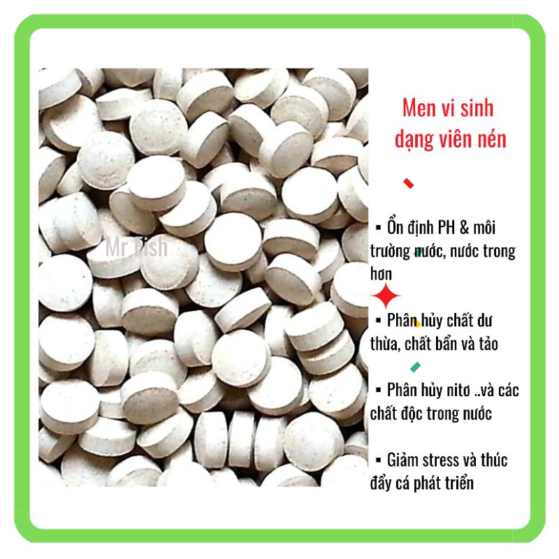 Men vi sinh dạng viên nén  - Viên nén vi khuẩn EM thế hệ mới xử lý và làm trong nước - Mr Fish