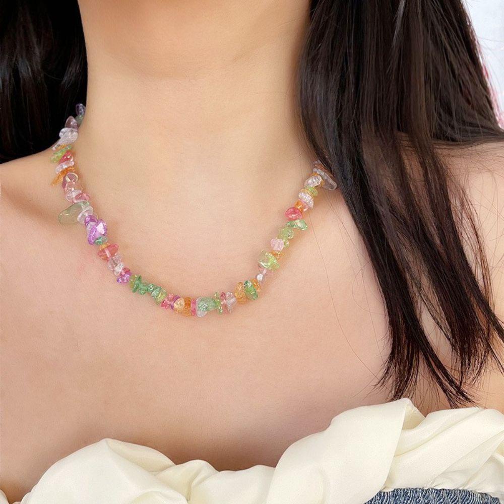 Dây Chuyền Chuỗi Hạt Nhiều Màu Thời Trang Cho Nữ|Trang Sức Vòng Cổ Cho Nữ