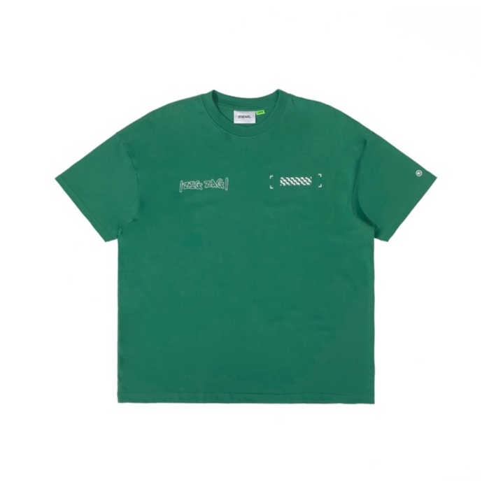 5THEWAY® /public icon/ LETTER DROP SHOULDER TEE™ in GREEN aka Áo Thun Tay Ngắn Xanh Lá