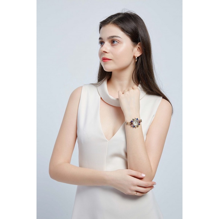 Đồng Hồ Nữ JS-021A JS-021C JS-021B Julius Star Mặt Hoa Đính Đá swarovski