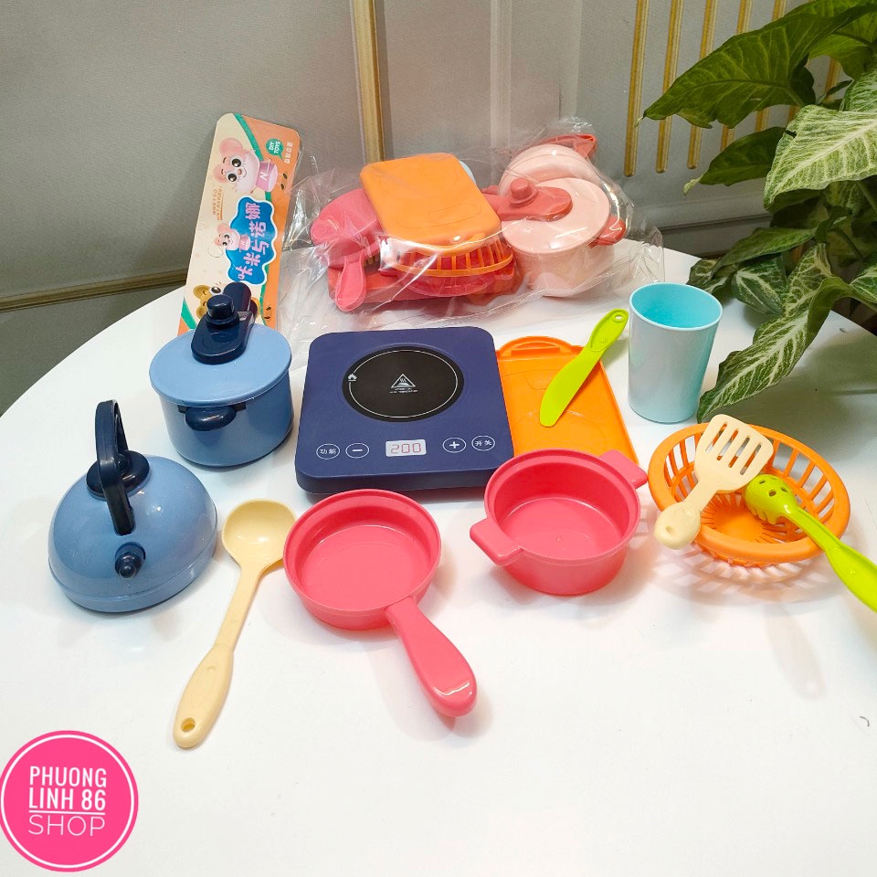 Đồ chơi nhà bếp trẻ em mô phỏng đồ dùng nhà bếp nấu ăn shop Phương linh 86 D29