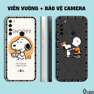 Ốp lưng Xiaomi Redmi Note 8 in hình chú chó dễ thương cạnh viền vuông có bảo vệ camera